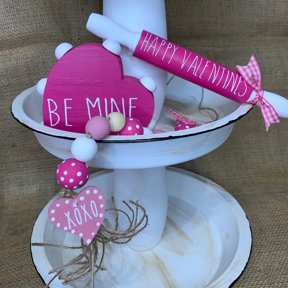 Valentines Tier Tray Decor- Rae Dunn Inspired
